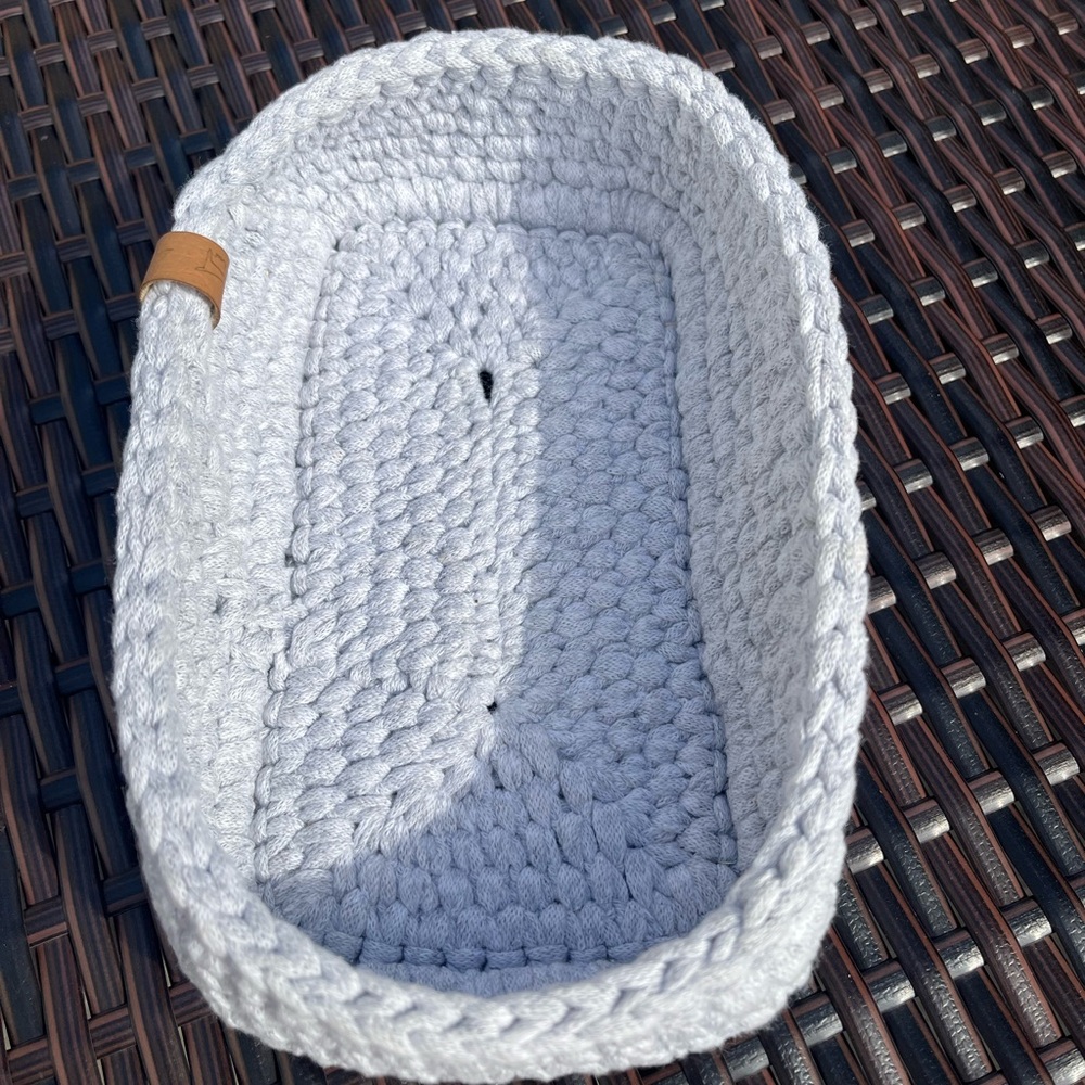 Gray Knitted Basket - Picture 3 of 8